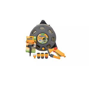 Hozelock 20m Compact Garden Hose Reel Set – Spray Gun, Sprinkler & Connectors