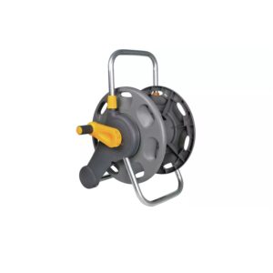 Hozelock 2-in-1 Empty Garden Hose Reel – 60m Capacity, Portable & Wall Mountable
