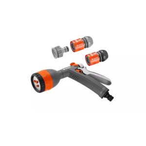 GARDENA Basic Multi Spray Gun Set – 4 Spray Patterns with Hose Connectors